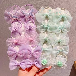 Juego de lazos para el cabello con flores de tul coloridas, coleteros de alta elasticidad, cuerdas para el cabello duraderas para niñas pequeñas, accesorios para el cabello de bebé - Product Image 3