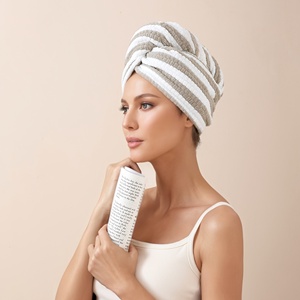 Chapeau de séchage des cheveux pour femmes, épaissi, absorbant, en polaire corail, pour adultes, séchage rapide - Product Image 5