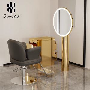 Modern Commercial Salon <b>Mirror</b> Station with Single/<b>Double</b>-<b>Sided</b> Glass <b>Mirror</b> for Hair Cutting and Dyeing Customized Color - Product Image 6