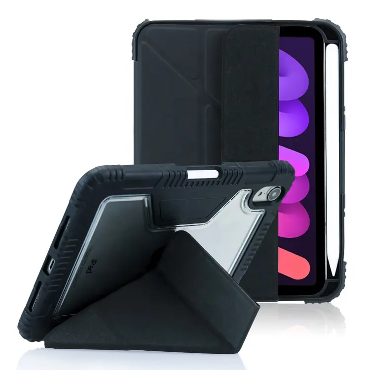 Funda de tableta militar antiarañazos, funda magnética con Portalápices para iPad Mini 6, a prueba de golpes