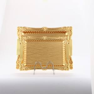 Plateau de service en métal de culture turque avec poignées Outil de service écologique le plus utilisé en forme de rectangle - Product Image 6