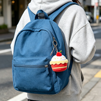 Porte-clés en peluche personnalisé avec logo, motif cupcake fruit mignon, jouet en peluche doux, breloque de sac, mini porte-clés en peluche personnalisé, cadeaux