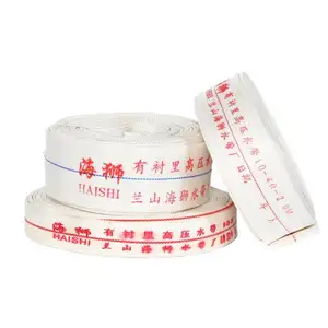 DH 13-50-20 boyut PU astar Polyester Filament dokuma 20-25m beyaz veya kırmızı yangın hortumu