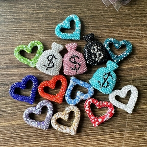 Dijes de lujo con parte trasera plana de diseño de gatito, flor, corazón y <span class=keywords><strong>estrella</strong></span> para fundas de teléfono, accesorios a granel - Product Image 2