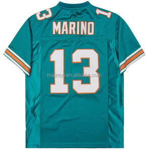 Bóng Đá Mỹ Áo Đội Thường Ngắn Thoáng Khí #13 Dan Marino Khâu Chất Lượng Tốt Nhất Tùy Chỉnh Throwback Jersey - Product Image 2