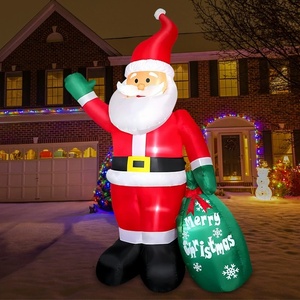 Achetez le Père Noël, les rennes et le bonhomme <span class=keywords><strong>de</strong></span> neige gonflables HLC pour la saison <span class=keywords><strong>de</strong></span> Noël avec lumières LED, décoration <span class=keywords><strong>de</strong></span> fête extérieure suspendue, nouveauté - Product Image 5