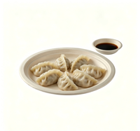 Lot de 4 assiettes rondes en bagasse de canne à sucre, 31,7 x 25,3 cm, blanches, naturelles, jetables, biodégradables et compostables, pour dîner