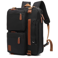 Sac à dos noir pour ordinateur portable de style business pour hommes, porte-documents de travail en feutre avec pochette pour ordinateur tablette, sac et étui