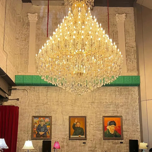 <span class=keywords><strong>Lustre</strong></span> en cristal K9 moderne et européen de luxe <span class=keywords><strong>pour</strong></span> le salon, le hall de l'hôtel, la villa, l'intérieur, avec télécommande, hauteur réglable - Product Image 1