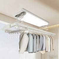 Sèche-linge électrique intelligent pliable à LED avec télécommande pour maison connectée