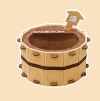 Nouveau style : Mignonne maison pour chat en feutre, style sources chaudes, semi-fermée, lit pour chat quatre saisons avec griffoir, confortable pour l'intérieur
