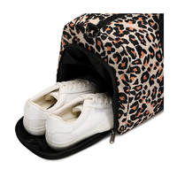 À la mode étanche imprimé léopard pliable polochon Gym Fitness sac femmes PC sacs de voyage nuit Weekender aventures