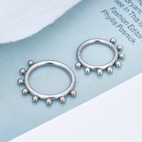 Bague segmentée articulée en titane G23, style punk tendance 2025, avec 7 billes, pour piercing corporel, idéale comme cadeau de mariage ou de fiançailles orthodoxe