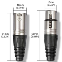 Connecteurs XLR, fiches XLR 3 broches mâle/femelle, connecteur de câble audio pour microphone, prise audio, connecteur de microphone DMX