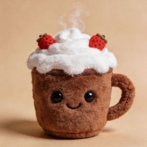 Muñecos de Peluche Personalizados con Forma de Taza de Café, Decoración Creativa con Temática de Té de la Tarde, Juguetes de Peluche, Regalo Perfecto para Amigos - Product Image 1