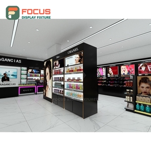 Modern Shop Interior Brushed Stainless Steel Display System Layout Design Beauty Retail Design - Product Image 6