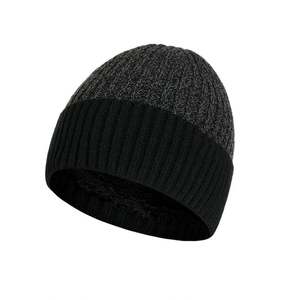 Bonnet d'hiver pour homme, nouveau style, double couche, tricoté, chaud, mélange cachemire, vente en gros - Product Image 3