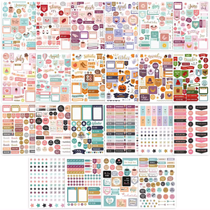 Weekly Planner <strong>Custom</strong> Stickers Die Cut Vinyl <strong>Printed</strong> Paper Journal Sticker Sheet - Product Image 3