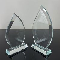 Plaque de trophée en verre en forme de flamme vierge MH-NJ0609