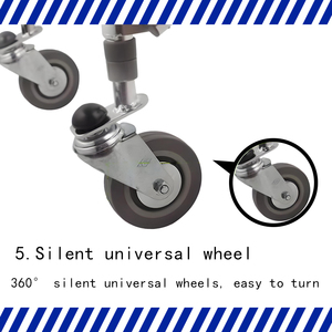 <strong>Pediatric</strong> Foldable Walker with Wheels Aluminum Alloy Height Adjustable <strong>Gait</strong> <strong>Trainer</strong> for Rehab and Home Use - Product Image 4