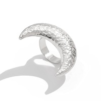Bague coeur 3D de style européen et américain Ins nouveau modèle en alliage lisse plaqué or mariage bijoux transfrontaliers appropriés