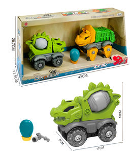 Jouets de bricolage en forme de dinosaure, <span class=keywords><strong>jeu</strong></span> éducatif, pour enfants, dessins animés, friction, <span class=keywords><strong>voiture</strong></span> - Product Image 2