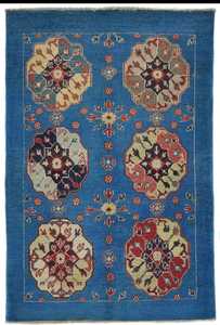 Precio al por mayor 8x10ft Blue Kazak Oushak Alfombra anudada a mano Diseño floral moderno para sala de estar Ejercicio Oración Picnic Mejor - Product Image 3