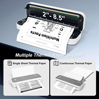Imprimante thermique sans encre portable de poche A4XR Mini 8 pouces sans fil, batterie 2600 mAh, en stock