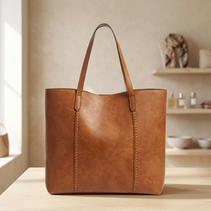 Pochette en cuir véritable pour femme, durable, à fermeture éclair, souple, pour soirée, voyage, usage quotidien, légère, imperméable, sacs à main décontractés - Product Image 2