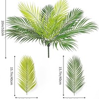 Fougères artificielles, feuilles en plastique, plantes vertes, palmiers, palmier Areca, faux palmier Boston, 100-200 cm
