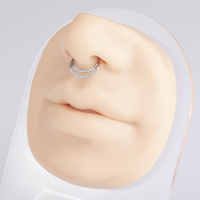 Titane CZ nez anneaux cerceaux Septum anneaux articulé Segment anneau lèvre oreille Piercing boucles d'oreilles pour Cartilage Helix Tragus Conch
