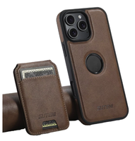 AilesTecca Dompet Kulit Magnetik Mewah untuk iPhone 16 dengan Kantong Kartu yang Dapat Dilepas untuk iPhone 17 Air Pro Max