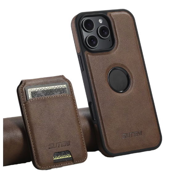 AilesTecca Luxury Magnetic Leather Wallet Phone Case for iPhone 16 Detachable Card Holder Pocket Case for iPhone 17 Air Pro Max