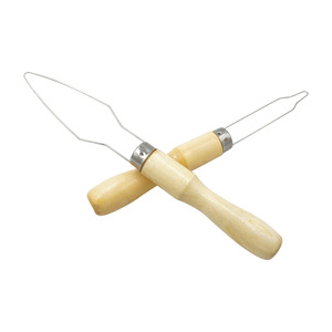 Quick Button <b>Threading</b> <b>Tool</b> Wooden Handle Large Small Size For Sewing Diy Garment Processing Equipment - Product Image 2