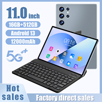 Tablet Inteligente S23 Android 13 5G de Alta Calidad Directo de Fábrica, 16GB+512GB, 11 Pulgadas, Deca Core, Cámara de 24MP, Doble SIM, Batería de 12000mAh