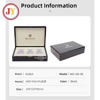 Boîte d'emballage cadeau de luxe en PU rouge avec logo personnalisé et support en EVA dur/mousse pour clés cartes de visite boîte de parfum et de montre