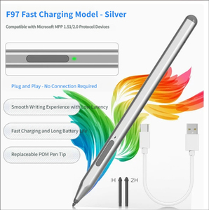 F97 Fast Charging Stylus Pen MPP 1.51 For Surface Pro 9 8 <b>7</b> HP Spectre Pavilion x360 ASUS ZenBook Dell Active Stylus Pen - Product Image 2