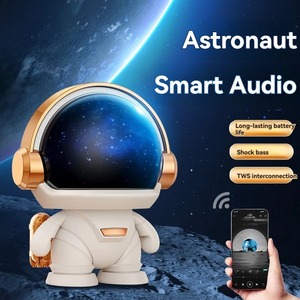 Wireless <b>Bluetooth</b>-Compatible Astronaut <b>Speaker</b> Cartoon Astronaut <b>Speaker</b> RGB Night Lamp <b>Lighted</b> Portable Outdoor Audio - Product Image 3