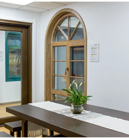 Fenêtres et portes à battants horizontaux en bois au design moderne et personnalisé, avec revêtement en poudre, fournisseur d'or