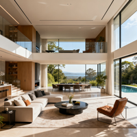Servicio de Diseño de Villas Prefabricadas Modernas Personalizadas, Plan de Casa de Lujo de 5 Dormitorios y 3 Pisos con Sala de Cine