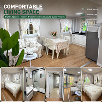 Maison conteneur de luxe extensible de 40 pieds, pliable, préfabriquée en acier, avec salle de bain et cuisine, logement temporaire, hôtel moderne