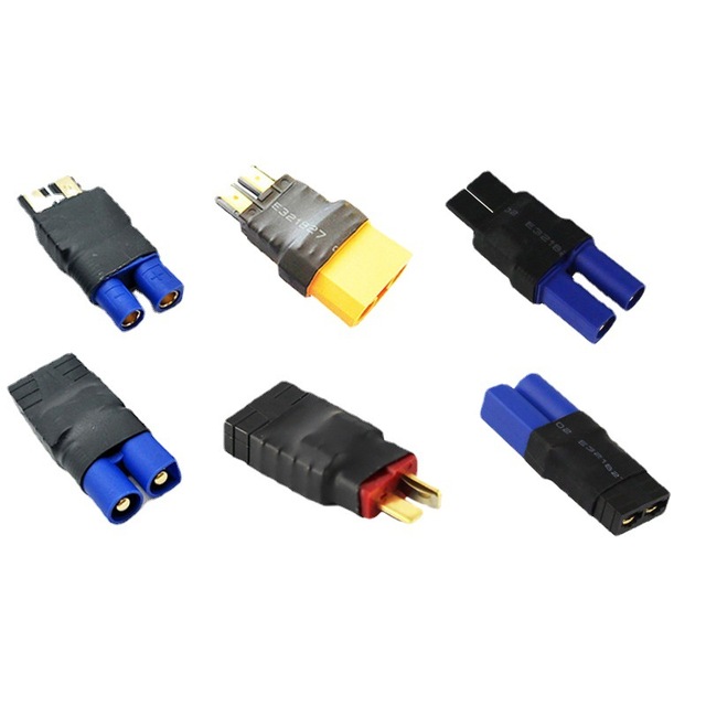 Lithium Battery Adapter TRX to XT60 T Plug EC3 EC5 XT90 Male and Female Direct Connection Conversion Head Stock