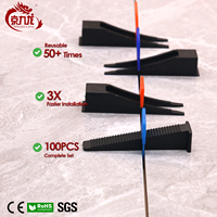 Clips de nivellement de carreaux de haute qualité 1.0/1.5/2.0/2.5/3mm avec cales réutilisables pour une pose facile des carreaux