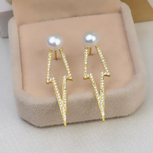 Pendientes de Plata S925 para Mujer, Base para Perlas de 8-9 mm, Accesorios de Joyería DIY con Soporte Vacío Incrustado 1157 - Product Image 2