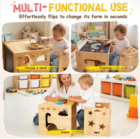 Table de sevrage en bois au design moderne Montessori avec tableau noir pour enfants de 1 à 3 ans, pour une utilisation dans le salon