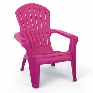 <span class=keywords><strong>Fauteuil</strong></span> en <span class=keywords><strong>plastique</strong></span> rose moderne antidérapant à dossier haut confortable et imperméable pour patio extérieur, cour, bord de <span class=keywords><strong>piscine</strong></span> - Product Image 1