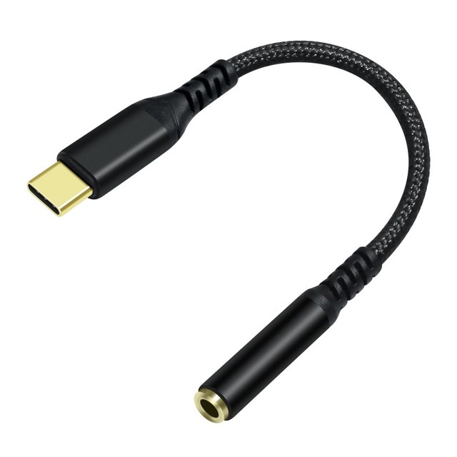 Nylon Braided USB C to 3.5mm Adapter AUX Headphone Audio Jack Adapter Cable for Speaker, Headset, TRRS External Microphone