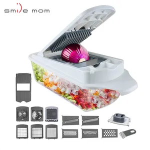 Top Seller Acessórios de Cozinha 13 em 1 Food Cutter Veggie Cebola Chopper Mandoline Slicer Cortador Vegetal Multifuncional