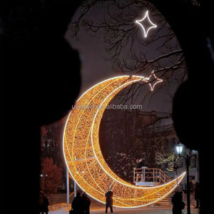 Uplumin LED Light <strong>3D</strong> Moon <strong>Star</strong> Motif Indoor and Outdoor Ramadan <strong>Decoration</strong> for Muslims for Christmas and Halloween for Eid - Product Image 4