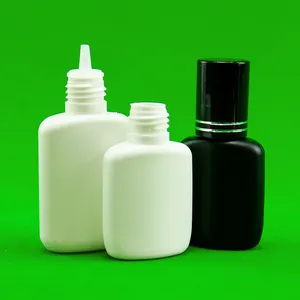 HDPE Plastic Dropper Tip Bottle With Silver Cap For Eyelash Eye Drop Glue Or Nail Polish